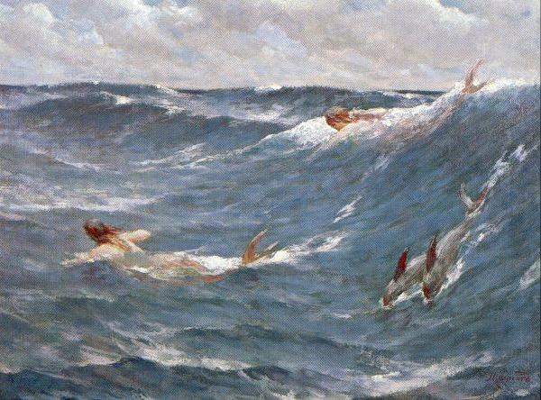 Maynard, George Willoughby Mermaids Germany oil painting art